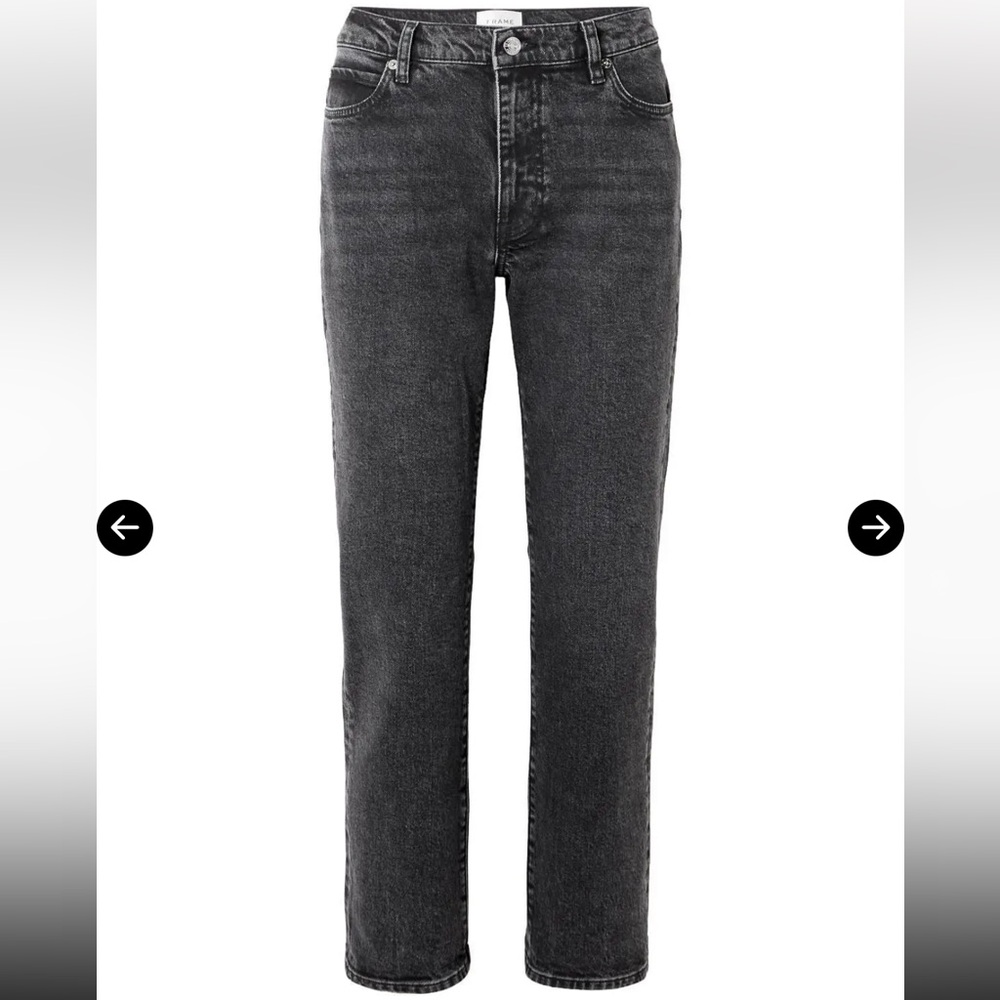 Frame The Borrowed Washed Black Straight Jeans‎ size 29
